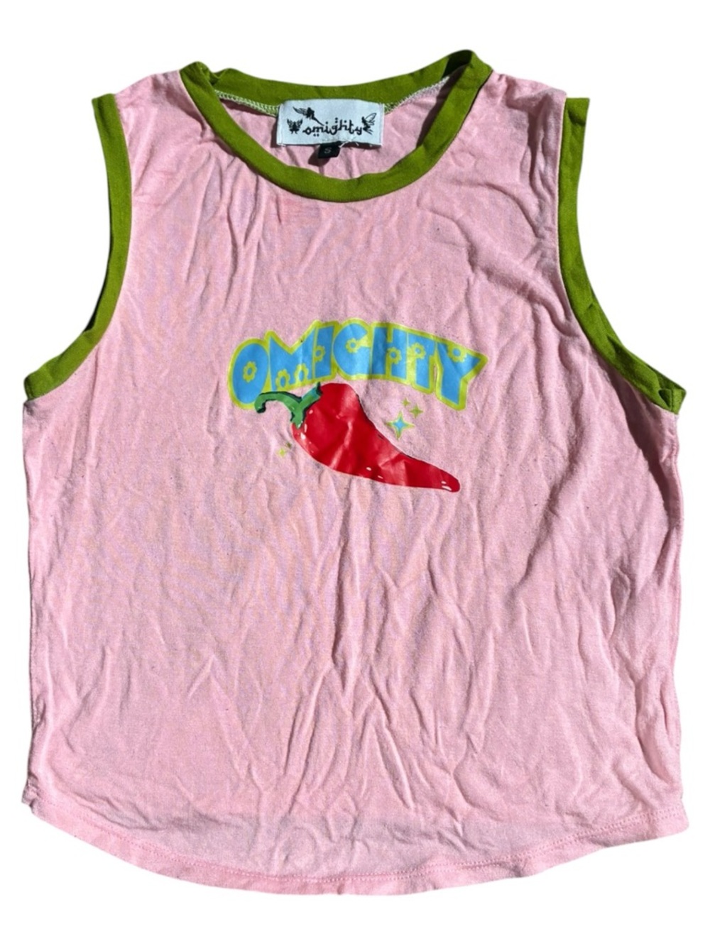 O Mighty Chili Top Pink Green